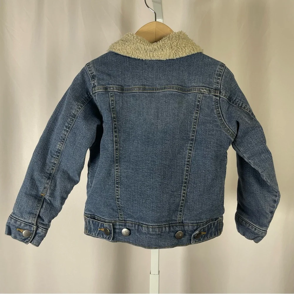 Wonder Nation Denim Jacket with Sherpa Collar